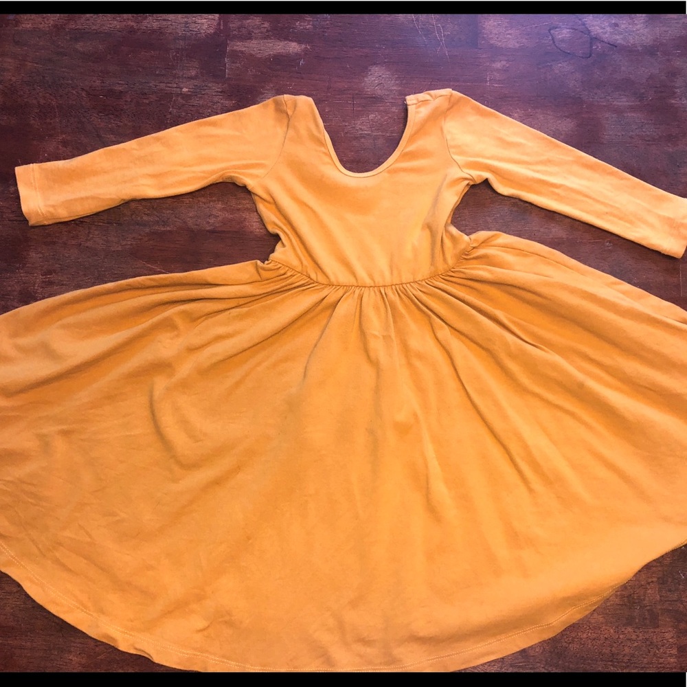 Alice + Ames Mustard Twirl Ballet Dress SZ 5